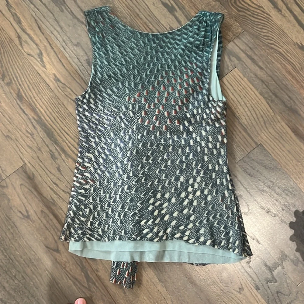 Sleeveless Print Boho-look top by Deletta, size Medium. - Picture 6 of 6